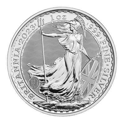 A picture of a 1 oz. Silver Britannia Coin (2023)